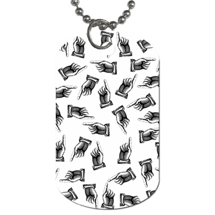 Pointing finger pattern Dog Tag (Two Sides)