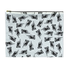 Pointing Finger Pattern Cosmetic Bag (xl) by Valentinaart