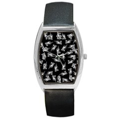 Pointing Finger Pattern Barrel Style Metal Watch by Valentinaart