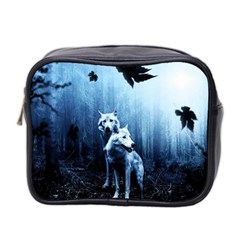 Wolfs Mini Toiletries Bag (two Sides) by Valentinaart