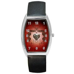 Wonderful Heart With Decorative Elements Barrel Style Metal Watch by FantasyWorld7