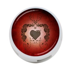 Wonderful Heart With Decorative Elements 4-port Usb Hub (two Sides) by FantasyWorld7