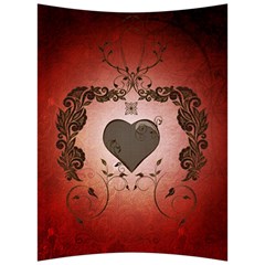 Wonderful Heart With Decorative Elements Back Support Cushion by FantasyWorld7