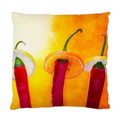 Three Red Chili Peppers Standard Cushion Case (one Side) by FunnyCow