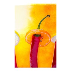 Three Red Chili Peppers Shower Curtain 48  X 72  (small)  by FunnyCow