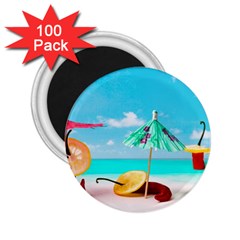 Red Chili Peppers On The Beach 2 25  Magnets (100 Pack)  by FunnyCow