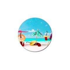 Red Chili Peppers On The Beach Golf Ball Marker (4 Pack) by FunnyCow