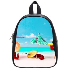 Red Chili Peppers On The Beach School Bag (small) by FunnyCow