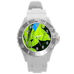 Window Of Opportunity Round Plastic Sport Watch (l) by FunnyCow