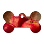 Three Red Apples Dog Tag Bone (Two Sides) Back