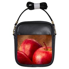 Three Red Apples Girls Sling Bag by FunnyCow