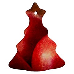 Three Red Apples Christmas Tree Ornament (two Sides) by FunnyCow