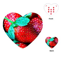 Red Strawberries Playing Cards (heart)  by FunnyCow