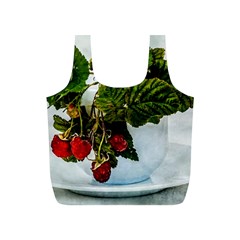 Red Raspberries In A Teacup Full Print Recycle Bag (s) by FunnyCow