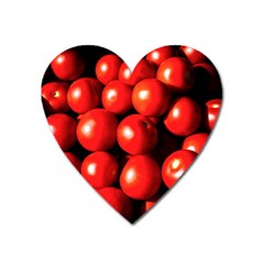 Pile Of Red Tomatoes Heart Magnet by FunnyCow