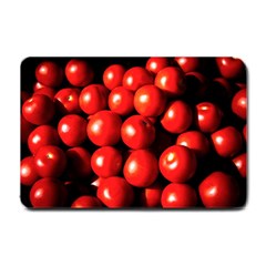 Pile Of Red Tomatoes Small Doormat  by FunnyCow