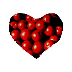 Pile Of Red Tomatoes Standard 16  Premium Heart Shape Cushions by FunnyCow