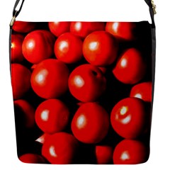 Pile Of Red Tomatoes Flap Closure Messenger Bag (s) by FunnyCow