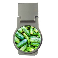 Pile Of Green Cucumbers Money Clips (round)  by FunnyCow