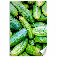 Pile Of Green Cucumbers Canvas 12  X 18  by FunnyCow