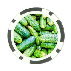 Pile Of Green Cucumbers Poker Chip Card Guard by FunnyCow