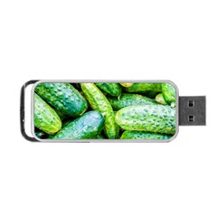 Pile Of Green Cucumbers Portable Usb Flash (two Sides) by FunnyCow