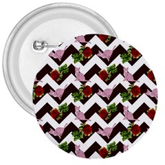 Cat Rose Chevron 3  Buttons