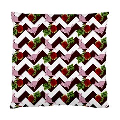 Cat Rose Chevron Standard Cushion Case (one Side) by snowwhitegirl