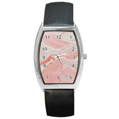 Pink Clouds Barrel Style Metal Watch by WILLBIRDWELL