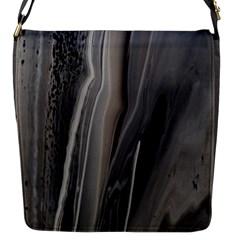 Black Marble Flap Closure Messenger Bag (s) by WILLBIRDWELL