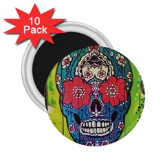 Mexican Skull 2 25  Magnets (10 Pack)  by alllovelyideas