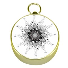 Mandala Misic Gold Compasses by alllovelyideas