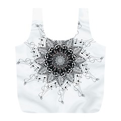 Mandala Misic Full Print Recycle Bag (l) by alllovelyideas