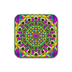 Cool Colors To Love And Cherish Rubber Coaster (square)  by pepitasart