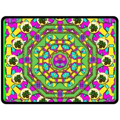 Cool Colors To Love And Cherish Fleece Blanket (large)  by pepitasart