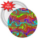 Colorful wavy shapes                                            3  Button (10 pack) Front