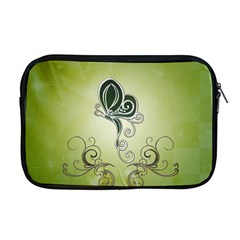 Wonderful Butterlies , Green Colors Apple Macbook Pro 17  Zipper Case by FantasyWorld7