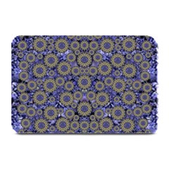 Blue Small Wonderful Floral In Mandalas Plate Mats by pepitasart