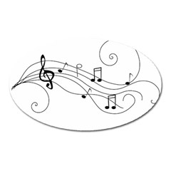 Music Partition Oval Magnet by alllovelyideas