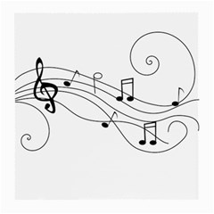 Music Partition Medium Glasses Cloth (2-side) by alllovelyideas