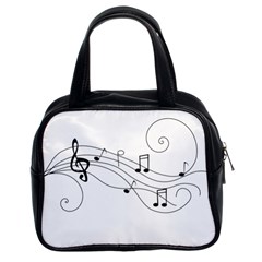 Music Partition Classic Handbag (two Sides) by alllovelyideas