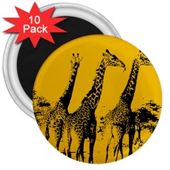 Giraffe  3  Magnets (10 Pack)  by Valentinaart