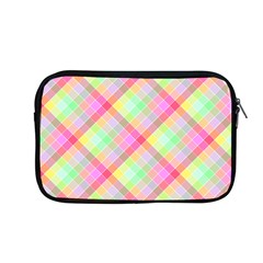 Pastel Rainbow Tablecloth Diagonal Check Apple Macbook Pro 13  Zipper Case by PodArtist