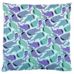 Whale Sharks Large Cushion Case (two Sides)