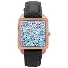 Whale Sharks Rose Gold Leather Watch  by mbendigo