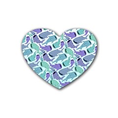 Whale Sharks Heart Coaster (4 Pack) 