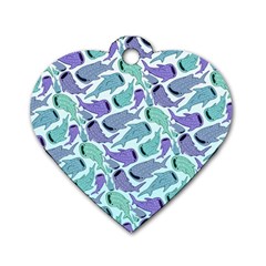 Whale Sharks Dog Tag Heart (two Sides) by mbendigo