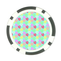 Pastel Rainbow Monstera Poker Chip Card Guard by PodArtist