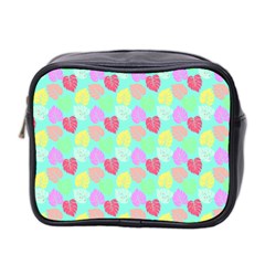 Pastel Rainbow Monstera Mini Toiletries Bag (two Sides) by PodArtist