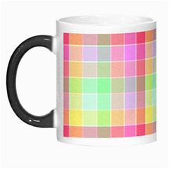 Pastel Rainbow Sorbet Ice Cream Check Plaid Morph Mugs